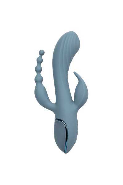 Vibratore rabbit Triple Ecstasy grigio