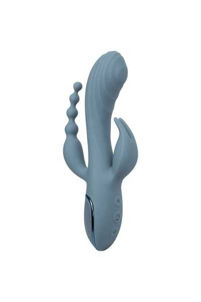 Vibratore rabbit Triple Ecstasy grigio