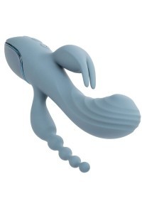 Vibratore rabbit Triple Ecstasy grigio