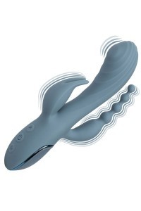 Vibratore rabbit Triple Ecstasy grigio