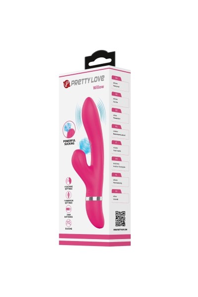 Vibratore rabbit con succhia clitoride Willow