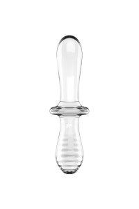 Dildo doppio in vetro trasparente Double Crystal