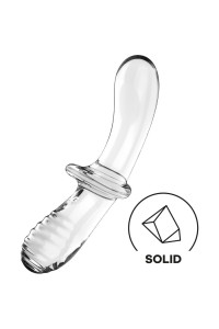 Dildo doppio in vetro trasparente Double Crystal