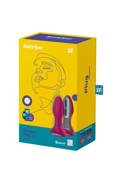 Vibratore anale con app Rotator Plug 2+ rosso