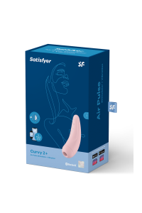 Stimolatore clitorideo con app Curvy 2 + rosa - Satisfyer