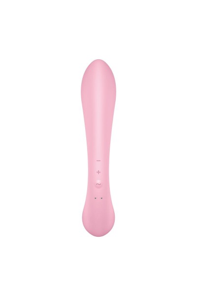 Vibratore rabbit con stimolatore wand Triple Oh rosa