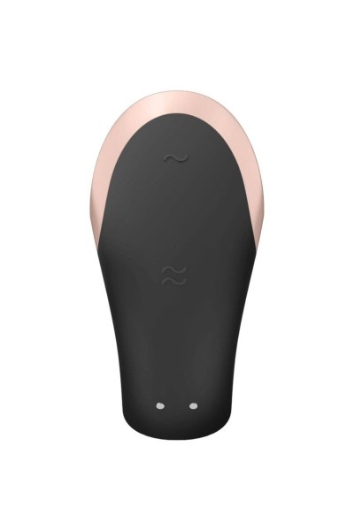 Vibratore Per Coppia Con App E Telecomando Double Love Luxury nero - Satisfyer