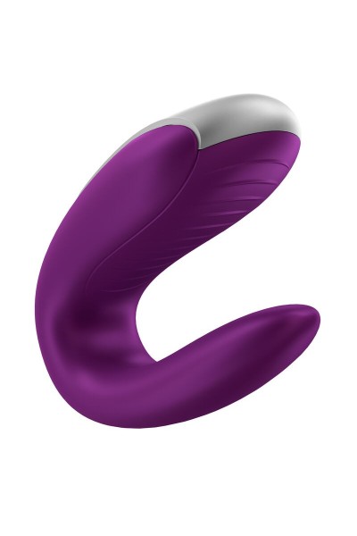 Vibratore per coppia con app Double Fun viola