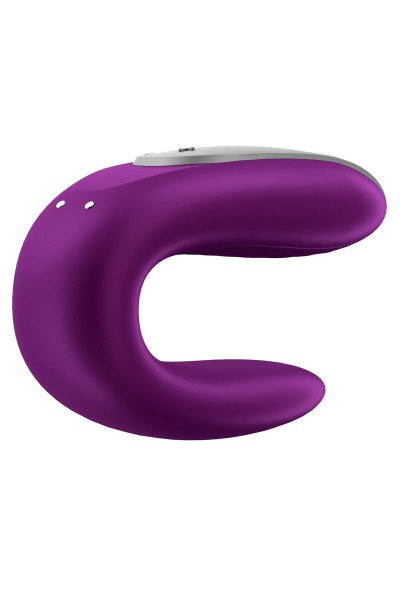 Vibratore per coppia con app Double Fun viola