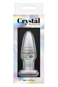 Plug anale in vetro trasparente Crystal piccolo