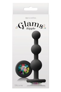 Plug anale a palline Glams Ripple rainbow