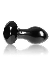 Plug anale in vetro Crystal Gem nero