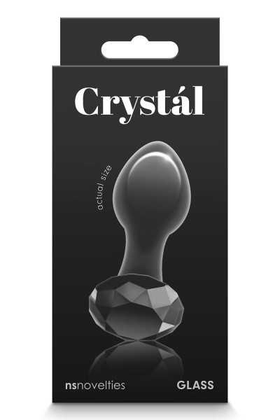 Plug anale in vetro Crystal Gem nero