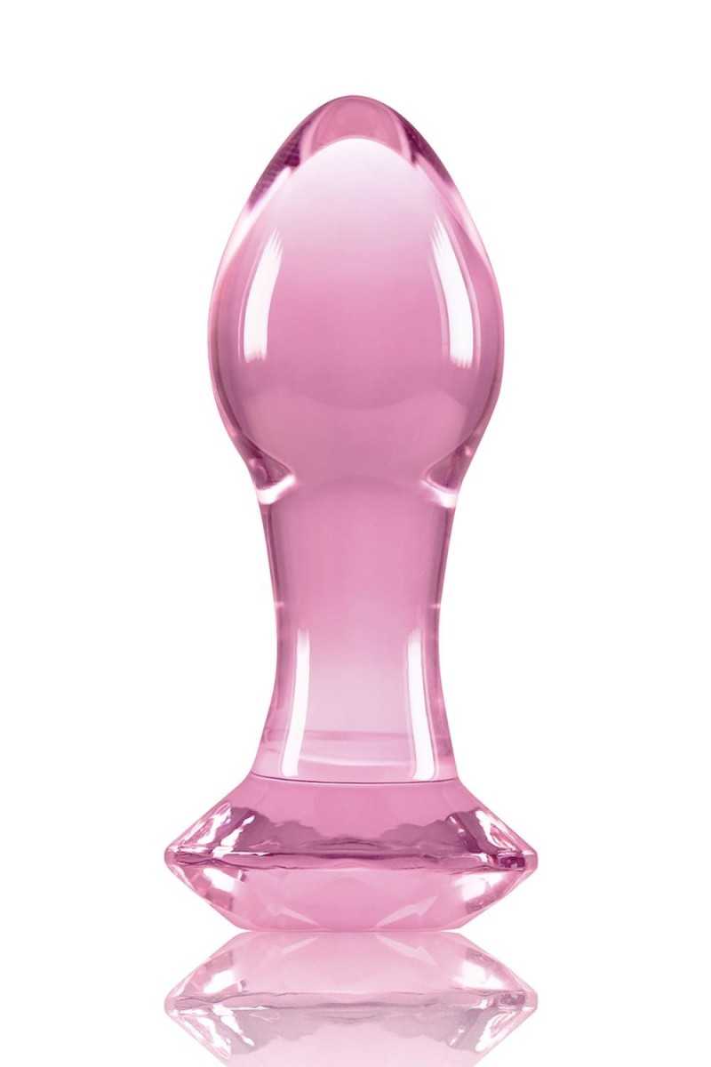 Plug anale in vetro Crystal Gem rosa