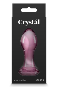 Plug anale in vetro Crystal Gem rosa