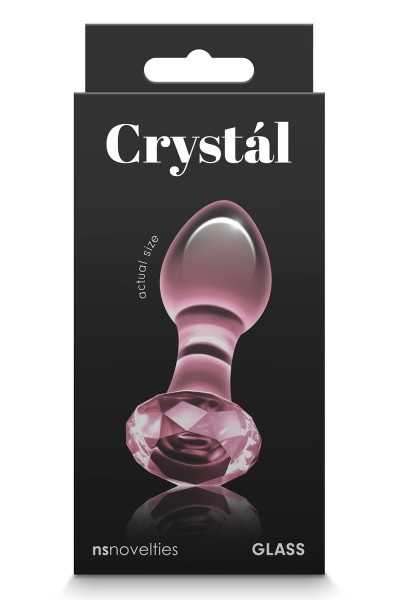 Plug anale in vetro Crystal Gem rosa