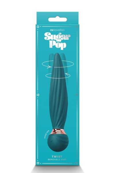 Vibratore rotante Sugar Pop Twist verde acqua