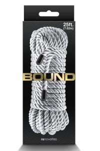 Corda bondage Bound argentata 6,7 mt.