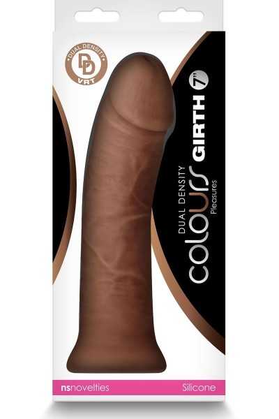 Dildo realistico Colours Dual Density 20,9 cm marrone