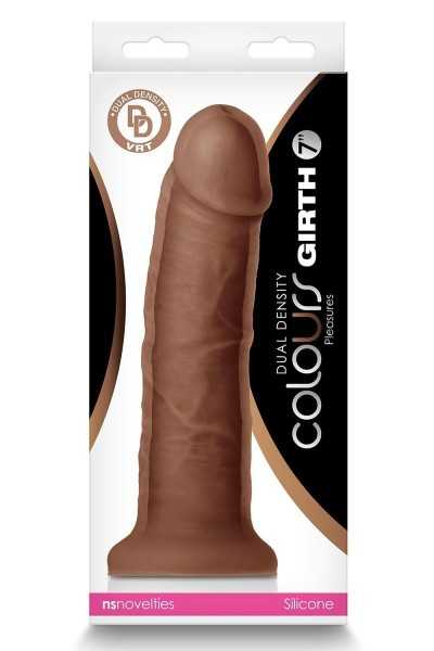 Dildo realistico Colours Dual Density 20,9 cm marrone