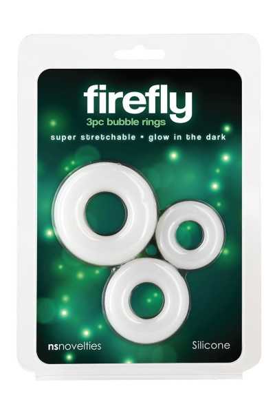 Set 3 anelli fallici fosforescenti Firefly