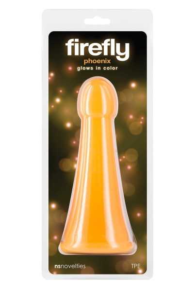 Dildo fosforescente Firefly Phoenix arancio