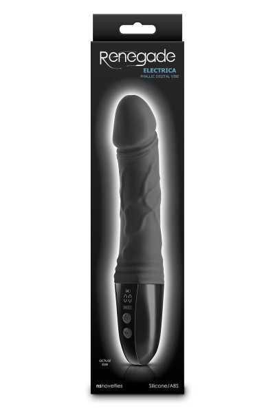 Vibratore realistico nero Renegade Electrica 22,9 cm