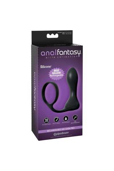 Anello fallico con vibratore anale Ass-Gasm