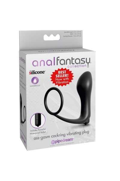 Vibratore anale con anello fallico Ass Gasm Cockring Vibrating Plug