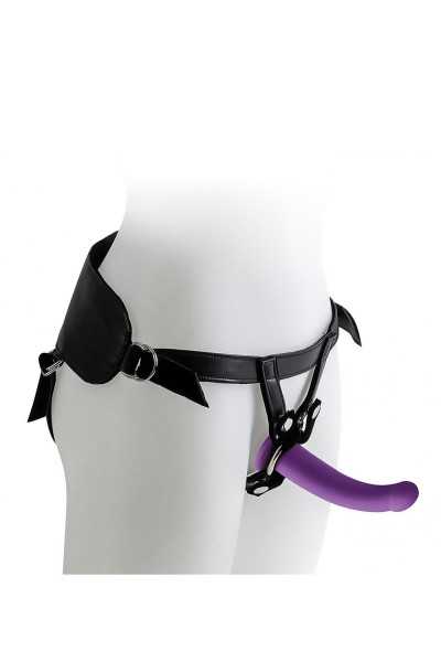 Imbracatura con 3 dildo taglia S,M,L viola