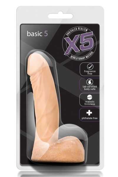 Dildo realistico X5 Basic 5 natural 13,3 cm