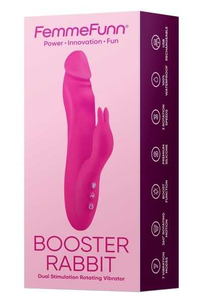 Vibratore rotante Booster Rabbit rosa