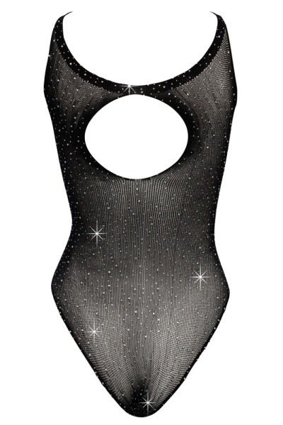 Body semitrasparente con strass