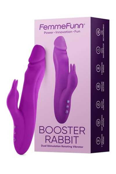 Vibratore rotante Booster Rabbit viola