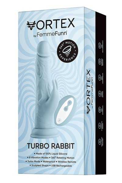 Vibratore rabbit Vortex Turbo Rabbit azzurro