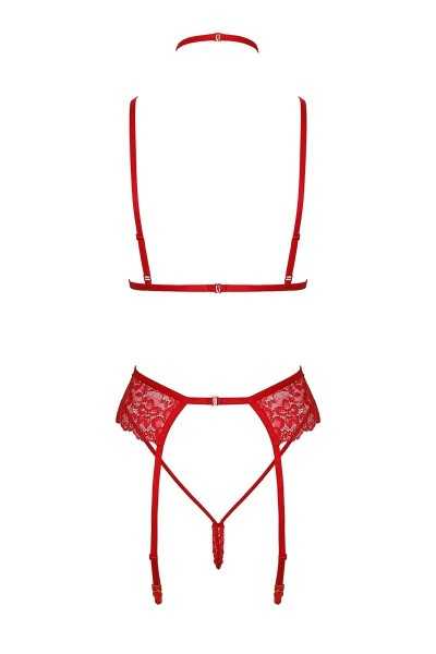 Completo bondage rosso 5 pezzi Lace Kiss 243