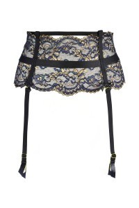 Cintura reggicalze in pizzo nero V-10362