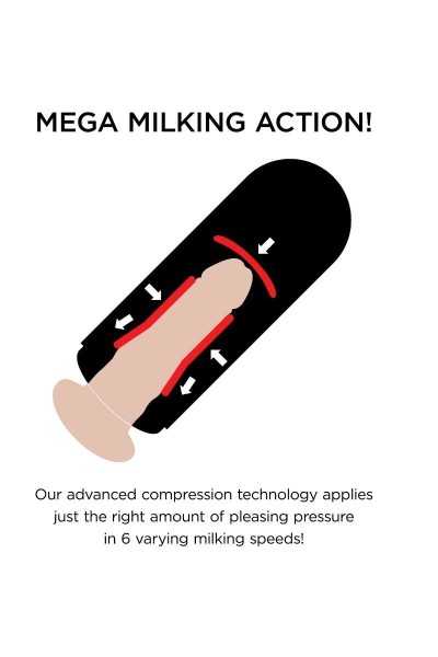 Masturbatore vagina Vibrating Mega Milker