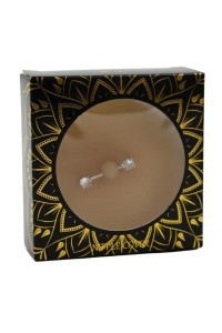 Copricapezzoli piercing a barra con diamanti finti