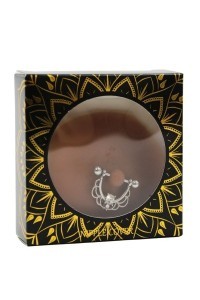 Copricapezzoli piercing mezzo anello con diamante finto