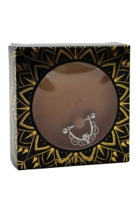 Copricapezzoli piercing mezzo anello con diamante finto