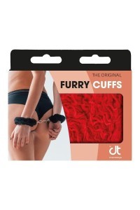 Manette in metallo con peluche rosso