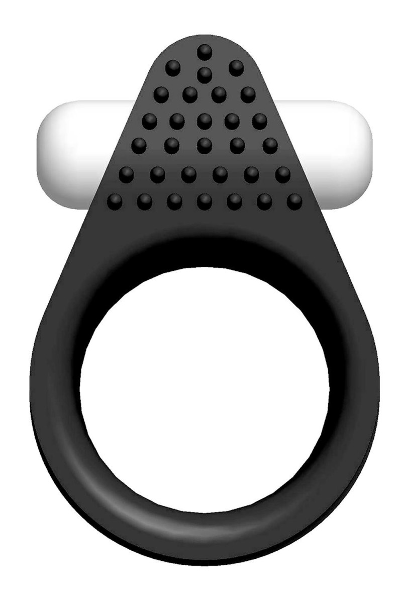 Anello vibrante e stimolante in silicone nero Anello vibrante e stimolante in silicone nero