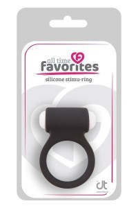 Anello vibrante in silicone nero
