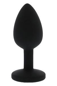 Plug anale con diamante viola 7 cm