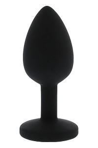 Plug anale con diamante viola 7 cm