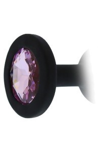 Plug anale con diamante viola 7 cm