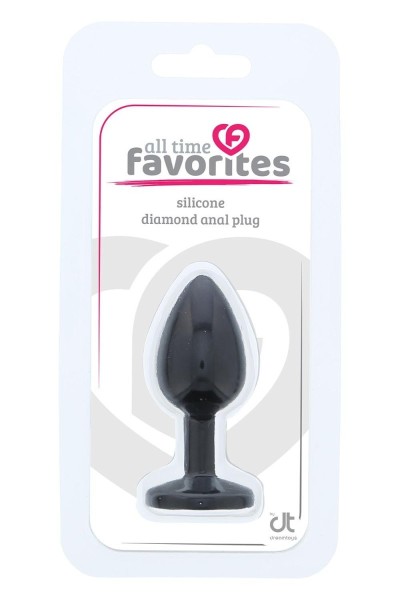 Plug anale con diamante viola 7 cm