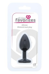 Plug anale con diamante viola 7 cm