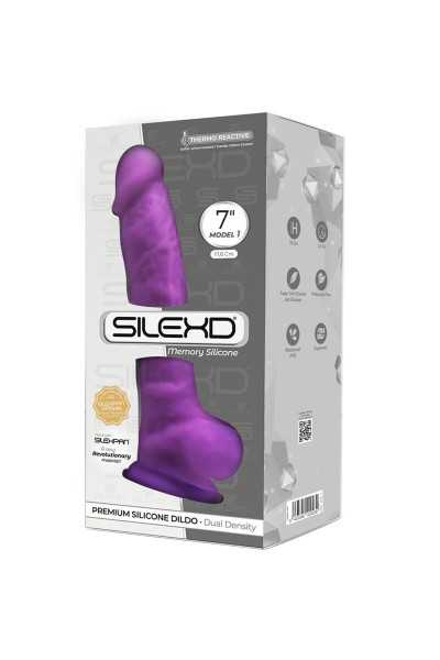 Dildo realistico termoreattivo 17,5 cm mod.1 viola